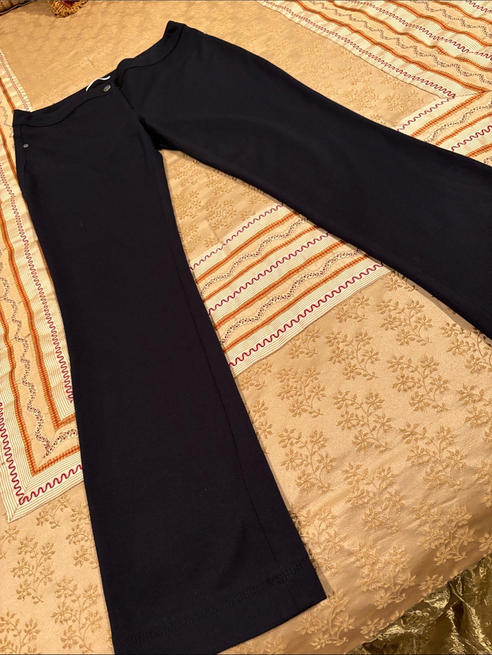 NWOT Tahari Classic Black High-Waist Button-Front Pants, Polyester Blend, 8